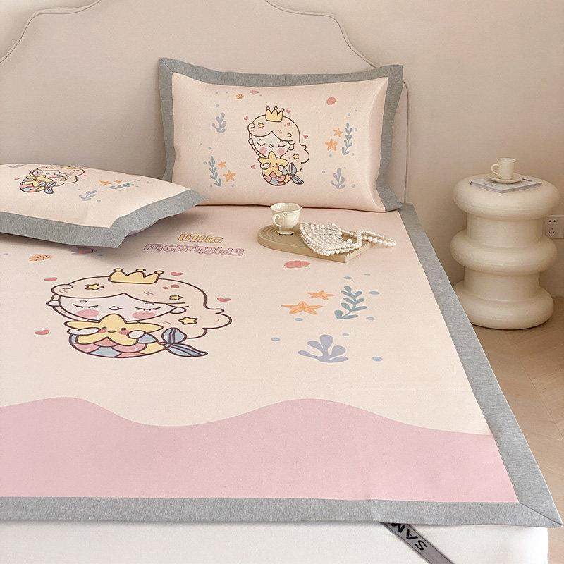 罗兰家纺A类抗菌1200D卡通冰丝凉席夏季防滑空调软席子三件套,床上用品,冰丝席,淘宝优惠券,粉丝福利购,淘宝优惠卷
