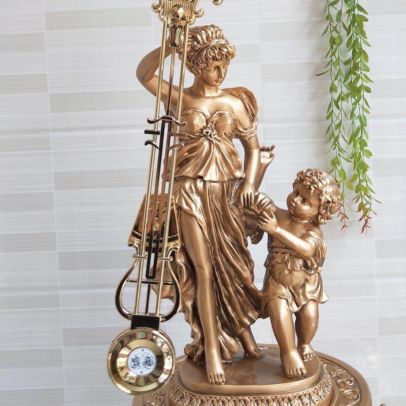 欧式客厅摆钟母子情深座钟装饰古典工艺立钟静音艺术台钟女神大号,家居饰品,座钟,淘宝优惠券,粉丝福利购,淘宝优惠卷