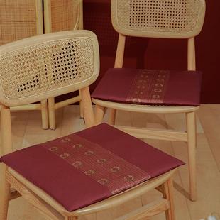通用防滑餐桌实木迎新春办公室椅子垫子 阳春小镇椅垫坐垫家用四季