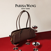 Parisa 嘉柏丽系列 牛皮法棍包腊肠包明星同款 Wang 新年礼物