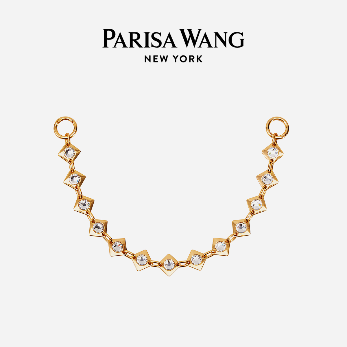 原创设计感ParisaWang水晶链条