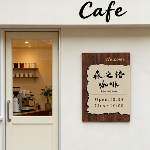 实木定制招牌免费设计加急发货