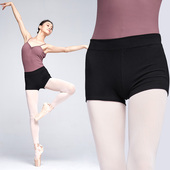 形体短裤 成人舞蹈服三分裤 紧身打底裤 芭蕾舞裤 女练功服黑色平角裤