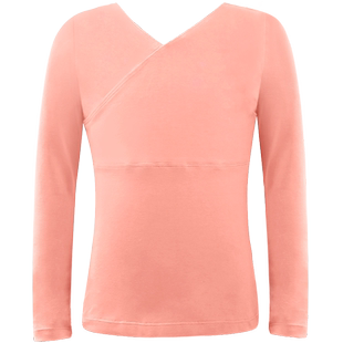 儿童舞蹈服女童练功服春秋T恤芭蕾舞服形体服体操服女孩长袖上衣