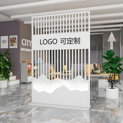 中式铁艺屏风餐厅火锅店卡座隔断围栏公司办公室花架置物架形象墙