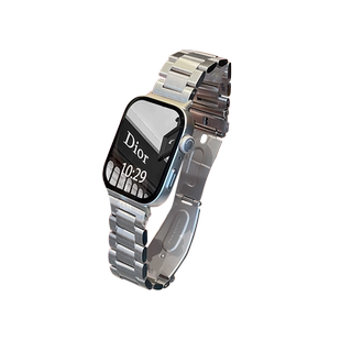 适用华为watchFit4表带4pro三珠不锈钢watchfit3钢带三珠竹节款fit2金属不锈钢男女生高级感时尚替换带