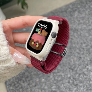 适用红米watch5表带redmi watch4磁吸扣编织腕带男女夏天弹力尼龙回环3智能2运动1手表保护壳配件替换带