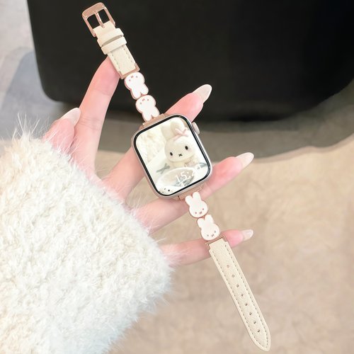 适用红米watch手表米菲兔皮表带