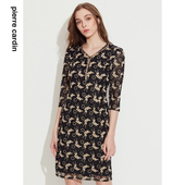 直播特卖皮尔卡丹女装 折扣店连衣裙P1110E1067J0