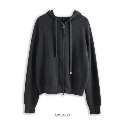 MIXI老钱风连帽针织衫女