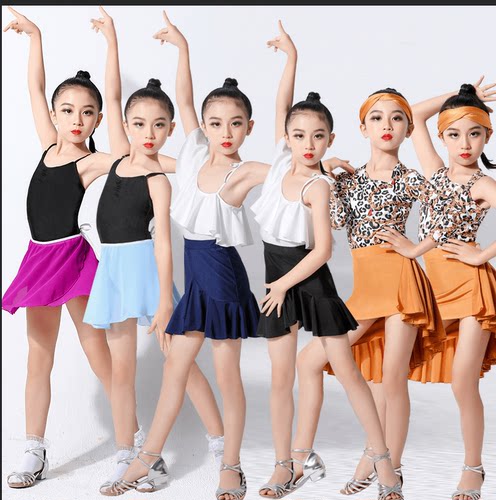 拉丁舞女童吊带练功夏季露背时尚