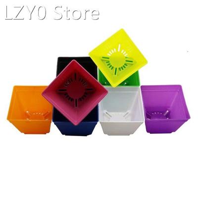 10*10*8.5cm Flower Pots Plastic square Flower Plant Pots Col