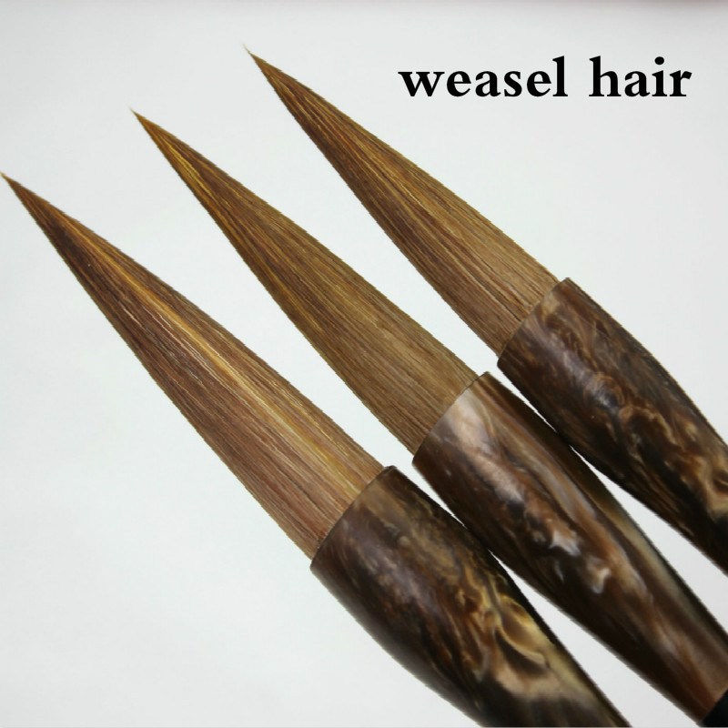 3Pcs/Set Weasel Hair Chinese Calligraphy Brushes Pen Wolf Ha