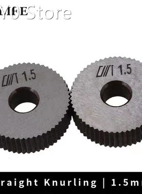 2pcs Silver Steel Knurling Tool 28mm Single Straight Wheel 1