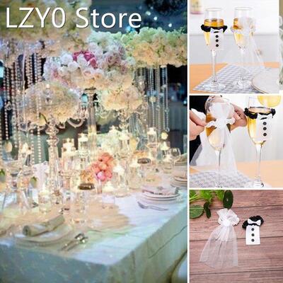 2PC Bride Groom Costume Glass Cup DIY Set Wedding Wine Glass