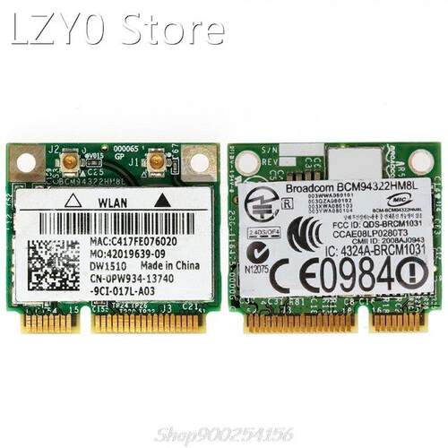 PCIE BCM94322HM8L DW1510 Dual Band 300M Wireless Card F
