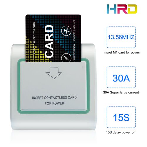 White Green Side 13.56MHz Hotel Card Switch Rfid Room Key H