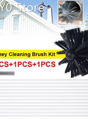 Chimney Cleaner Brush Kit Clean Rotary Sweep System Fireplac
