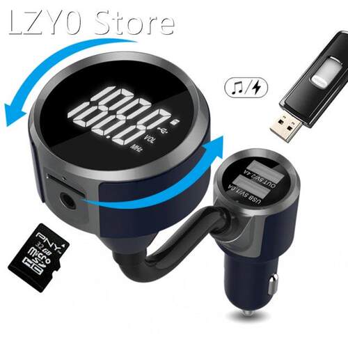 Hands-free BT LCD Transmitter Stereo Music Player TF Card an