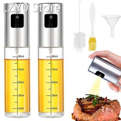 Olive Oil Sprayer Bottle with Scale Oil Pot Leak-proof Grill