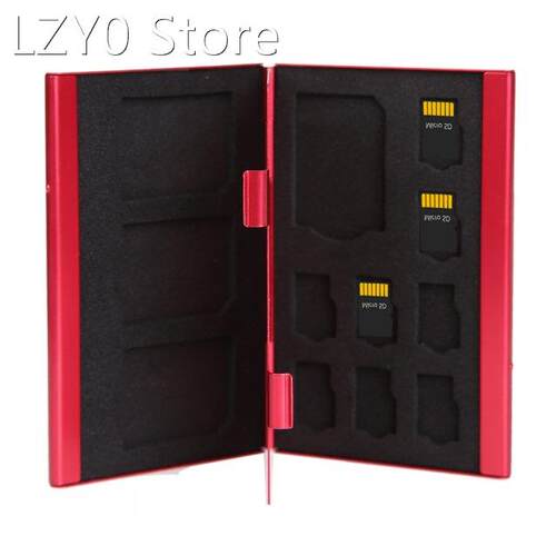 Memory Card Case Storage Box Portable Aluminium Alloy 4*SD +