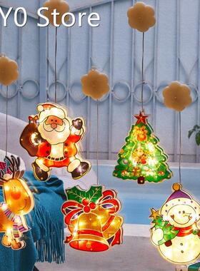 Santa Claus Led Suction Cup Window Hanging Lights Christmas