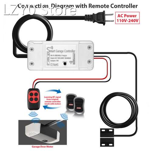 Tuya WiFi Smart Garage Door Controller Opener Open Close Wir