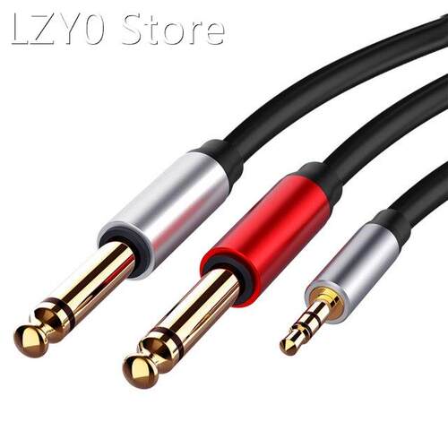 3.5mm to Dual 6.5mm Adapter Jack Audio Cable 3.5 Jack Splitt
