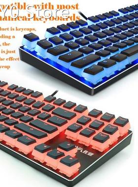 1 Set Replaceable PBT Pudding Keycaps 108 Transparent Letter