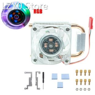 for Raspberry 4B CPU Cooler Radiator LCE Tower Fan with RGB