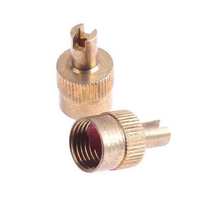10pcs Coppe Slotted Head Valve Stem Caps Auto Tire Valve Du