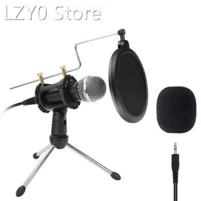 3.5mm Condenser PC Microphone with Adjustable desktop mic ar