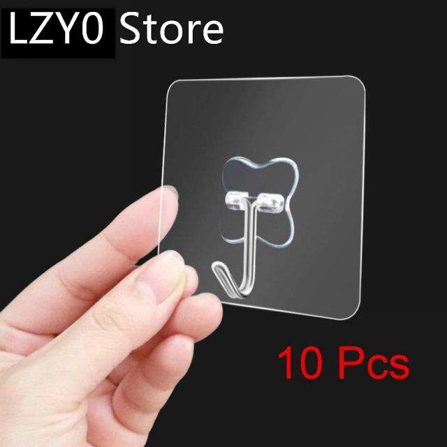 10PCS Hook Strong Transparent Suction Wall Sucker Hanger Wat