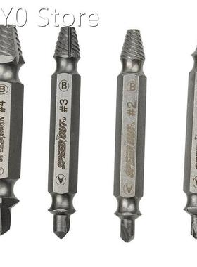 4Pcs Damaged Screw Extractor Set Easily Remove Stripped or D