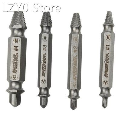 4Pcs Damaged Screw Extractor Set Easily Remove Stripped or D
