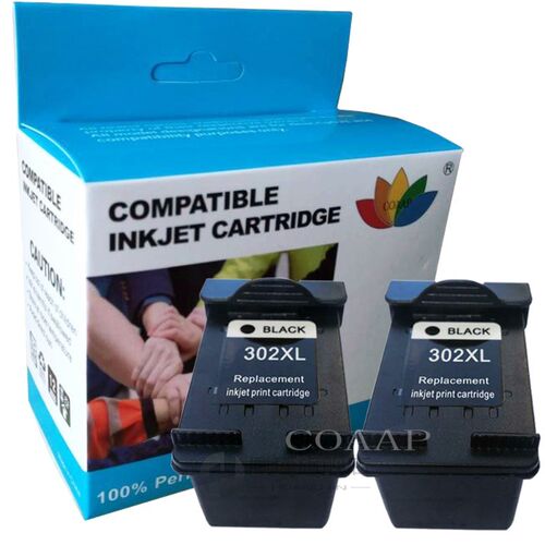 Black Refilled ink cartridge for hp 302 XL F6U68AE For HP De