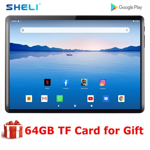 2020 New 10 Inch Android 9.0 Tablet Octa Core 4G RAM 64G RO