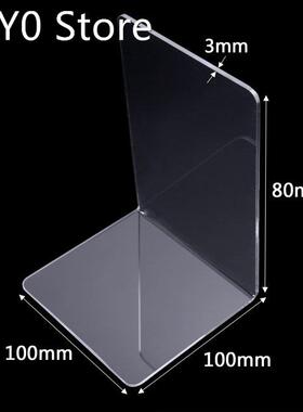 1 Pairs Plastic Clear Acrylic Bookend Organizer Stand Statio