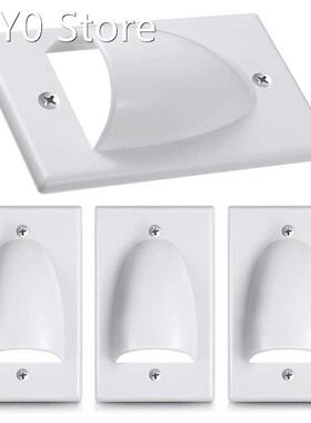 4 Pieces Single Gang Bundled Cable Wall Plate For Cabling Ca