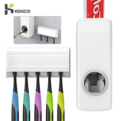 KONCO Automatic Toothpaste Squeezer Dispenser with Toothbru