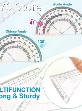 10pcs/set Drawing Compasses Math Geometry Protractor Office