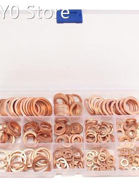 280PCs Solid Copper Ring Washers Sump Plug Assorted Washer S