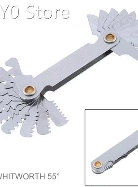 20pcs/set Imperial Stainless Steel Thread Gauge 55 Degree Sc
