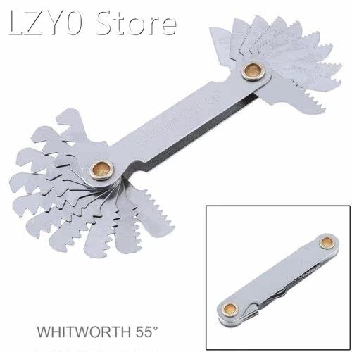20pcs/set Imperial Stainless Steel Thread Gauge 55 Degree Sc
