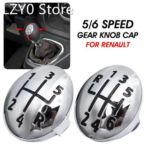 5/6 Speed Car Gear Knob Cap Cover Chrome Shifter Head Cover