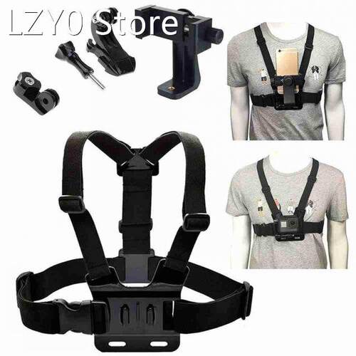 Universal Cell Phone Chest Mount Harness Strap Holder Mobile