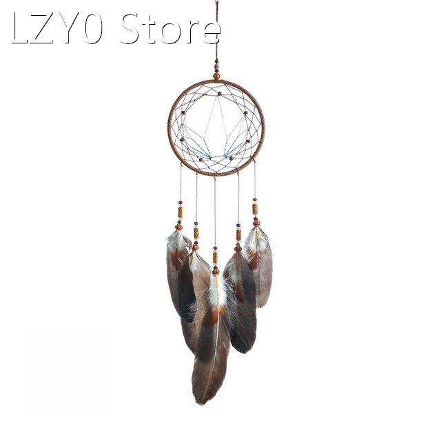 Retro Pendant Dream Catcher Hand-woven Feather Mesh Wall Han