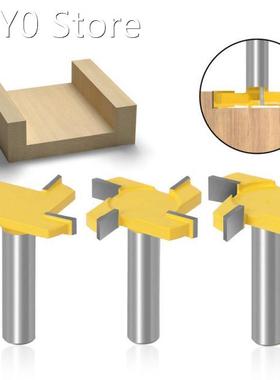 1/4Pcs 12mm 1/2 Shank 4 edged T type Router Milling Straigh