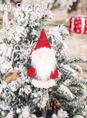 Faceless Old Man Hanging Feet Doll Rudolph Doll Christmas Tr