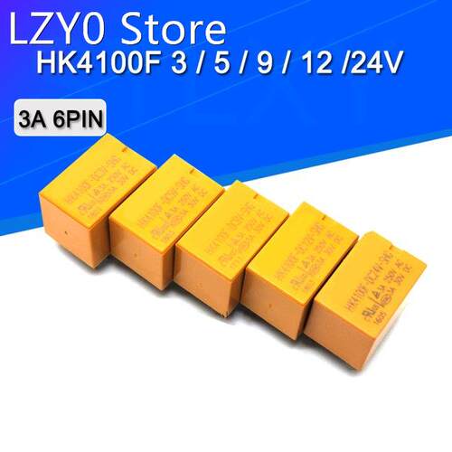 5PCS Relay HK4100F-DC12V-SHG HK4100F-DC5V-SHG 6 pin 3A 3V /